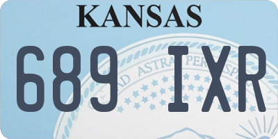 KS license plate 689IXR