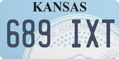KS license plate 689IXT