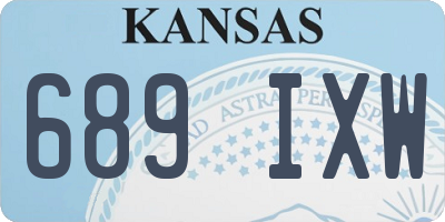 KS license plate 689IXW