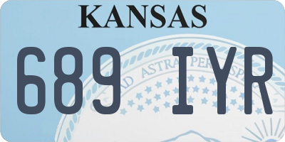KS license plate 689IYR