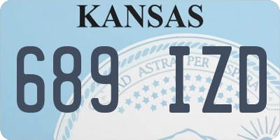 KS license plate 689IZD