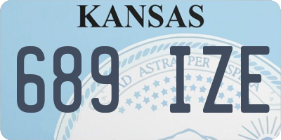 KS license plate 689IZE