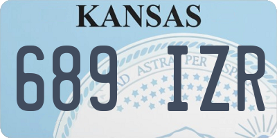 KS license plate 689IZR