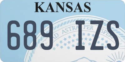 KS license plate 689IZS