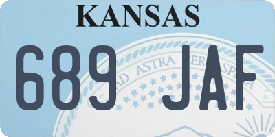 KS license plate 689JAF