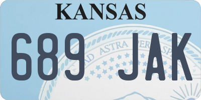 KS license plate 689JAK