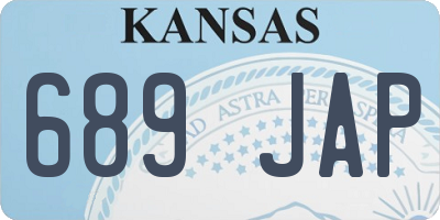 KS license plate 689JAP