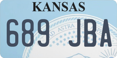 KS license plate 689JBA