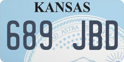 KS license plate 689JBD