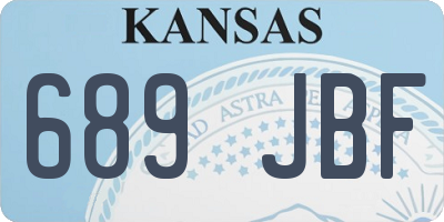 KS license plate 689JBF