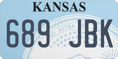 KS license plate 689JBK