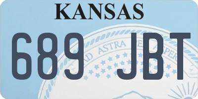 KS license plate 689JBT