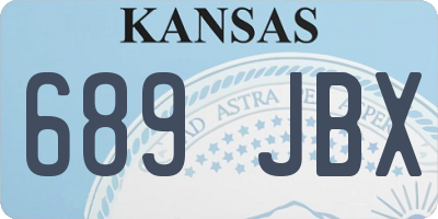 KS license plate 689JBX