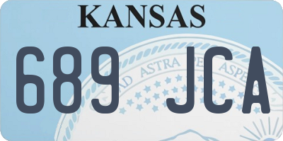 KS license plate 689JCA