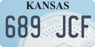 KS license plate 689JCF