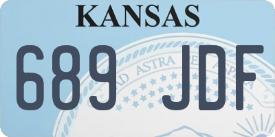 KS license plate 689JDF