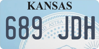 KS license plate 689JDH