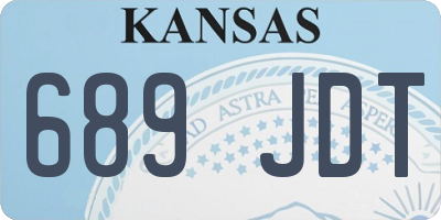 KS license plate 689JDT