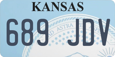 KS license plate 689JDV