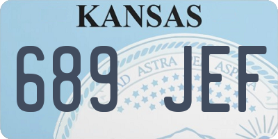 KS license plate 689JEF