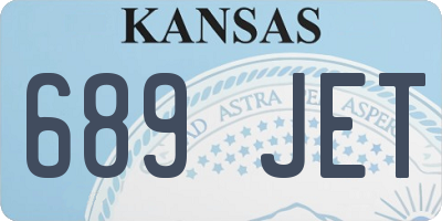 KS license plate 689JET