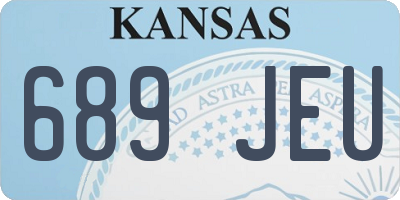 KS license plate 689JEU