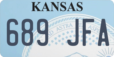 KS license plate 689JFA