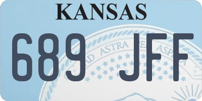 KS license plate 689JFF