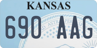 KS license plate 690AAG