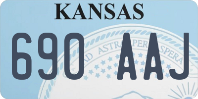 KS license plate 690AAJ