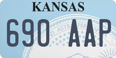 KS license plate 690AAP