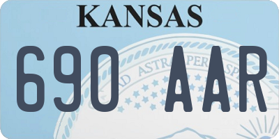 KS license plate 690AAR