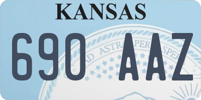 KS license plate 690AAZ