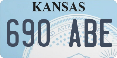 KS license plate 690ABE