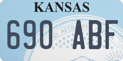 KS license plate 690ABF