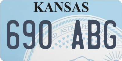 KS license plate 690ABG