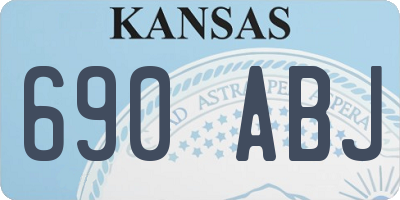 KS license plate 690ABJ