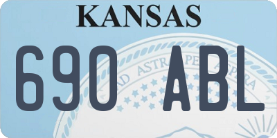 KS license plate 690ABL