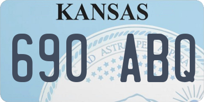 KS license plate 690ABQ