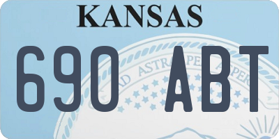 KS license plate 690ABT