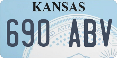 KS license plate 690ABV