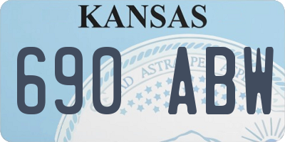KS license plate 690ABW