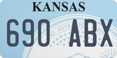 KS license plate 690ABX