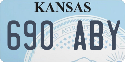KS license plate 690ABY