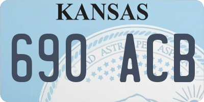 KS license plate 690ACB