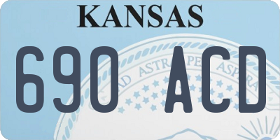 KS license plate 690ACD