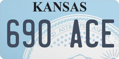 KS license plate 690ACE