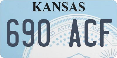 KS license plate 690ACF