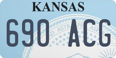 KS license plate 690ACG