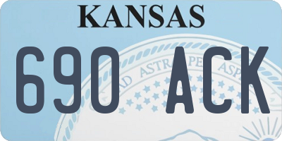 KS license plate 690ACK